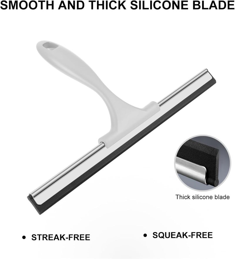 SetSail Shower Squeegee for Glass Doors All-Purpose Squeegee for Shower Glass Door Heavy Duty Window Squeegee with Hook for Car Window Cleaning 12 Inches - Image 4